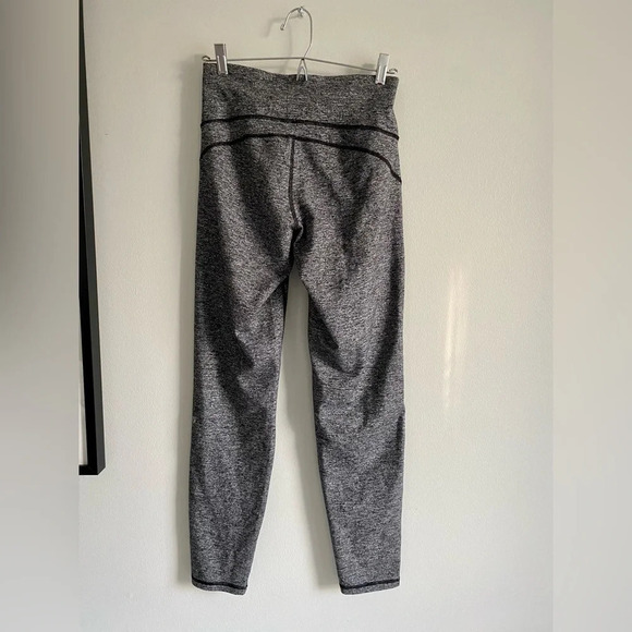 Lululemon Out To Lunge Untight Tight Heathered Black Leggings Size 6 30" - Picture 6 of 14